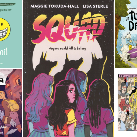 Fem forskellige tegneserieforsider