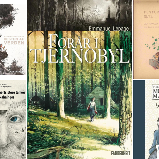 Fem tegneserieforsider