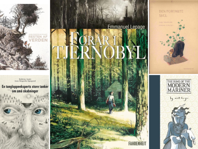 Fem tegneserieforsider